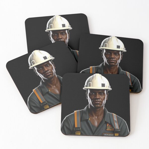 Item preview, construction worker, man, helmet, worker designed and sold by DonnaBlankaArt.