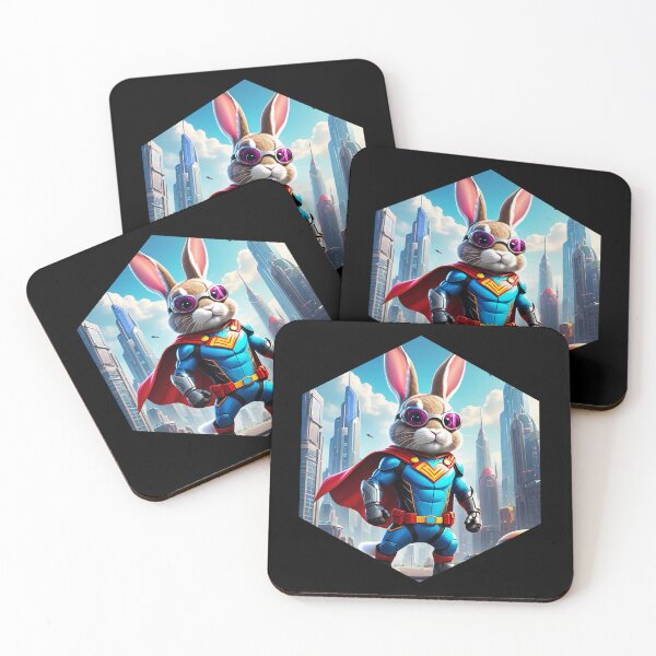 Item preview, Cute Superhero Bunny designed and sold by AbsoluteA.