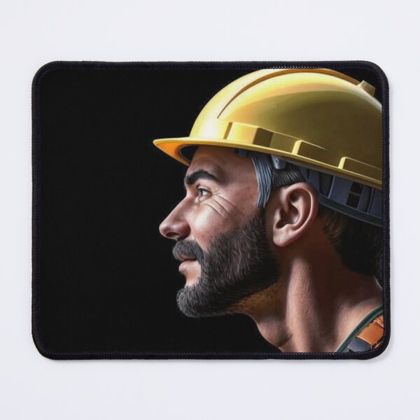 Item preview, construction worker, man, helmet, worker designed and sold by DonnaBlankaArt.