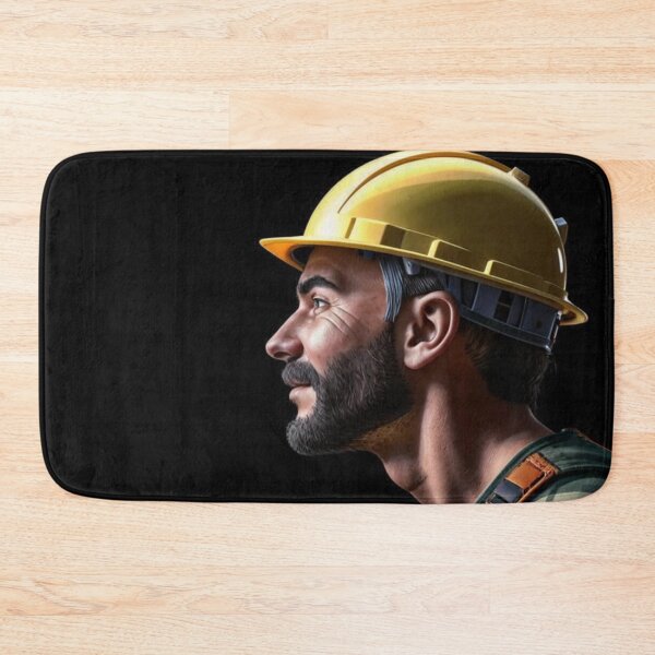 Item preview, construction worker, man, helmet, worker designed and sold by DonnaBlankaArt.