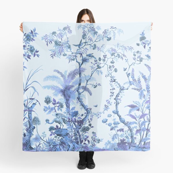 Item preview, Navy Chinoiserie Enchanted Forest designed and sold by TheChinoiserie.