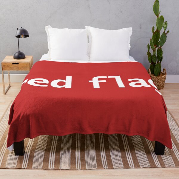 Item preview, Red Flag in White Text designed and sold by ellenhenry.