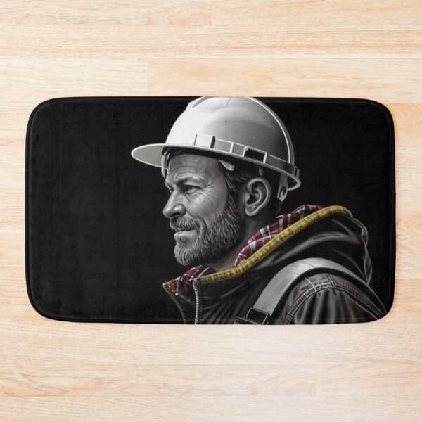 Item preview, construction worker, man, helmet, worker designed and sold by DonnaBlankaArt.