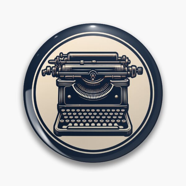 Item preview, Retro Typewriter - Creative Writing Art (Blue Background) designed and sold by MusesWhispers.