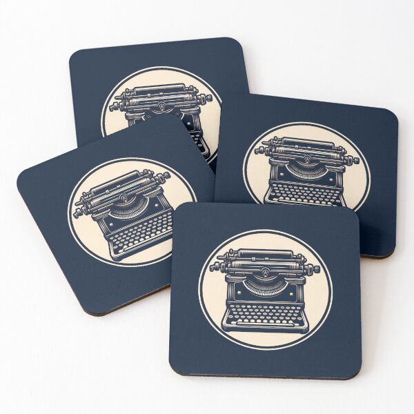 Item preview, Retro Typewriter - Creative Writing Art (Blue Background) designed and sold by MusesWhispers.