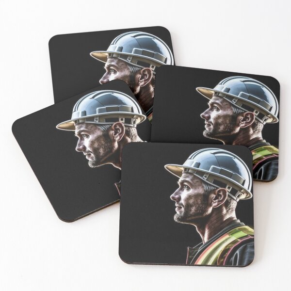 Item preview, construction worker, man, helmet, worker designed and sold by DonnaBlankaArt.