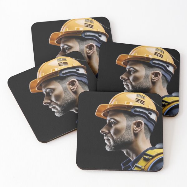 Item preview, construction worker, man, helmet, worker designed and sold by DonnaBlankaArt.