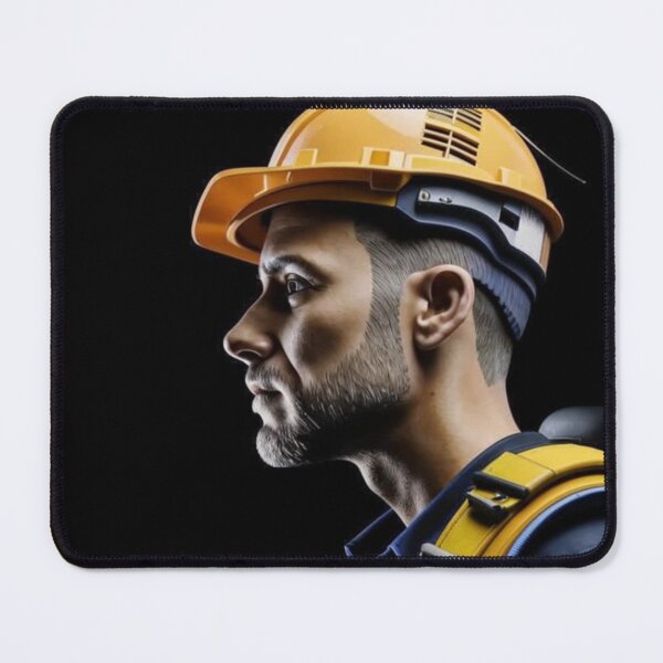 Item preview, construction worker, man, helmet, worker designed and sold by DonnaBlankaArt.