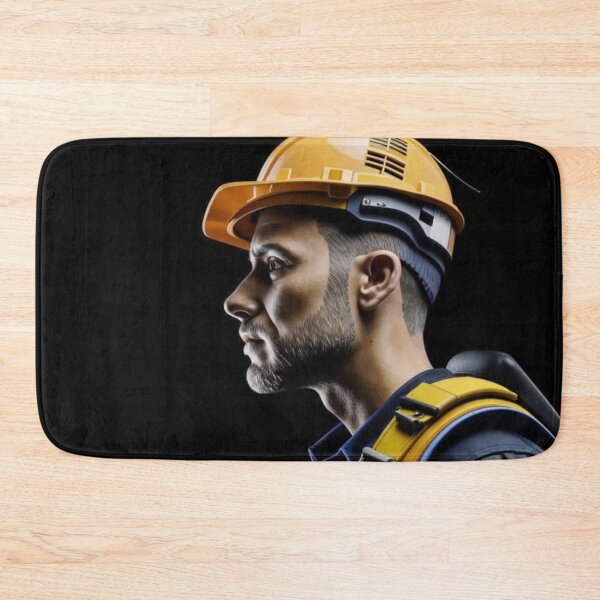 Item preview, construction worker, man, helmet, worker designed and sold by DonnaBlankaArt.