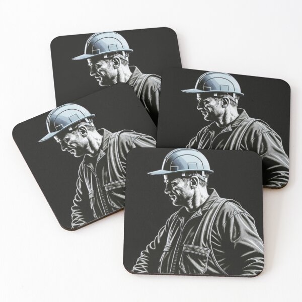 Item preview, construction worker, man, helmet, worker designed and sold by DonnaBlankaArt.