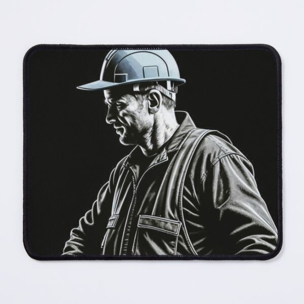 Item preview, construction worker, man, helmet, worker designed and sold by DonnaBlankaArt.