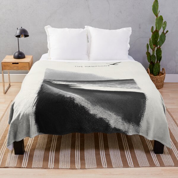 Item preview, The Hamptons Minimalist Black and White Beach Art designed and sold by Retro Travel Design.