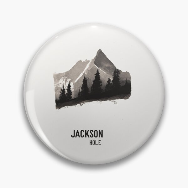 Item preview, Jackson Hole Minimalist Mountain Landscape Art designed and sold by Retro Travel Design.