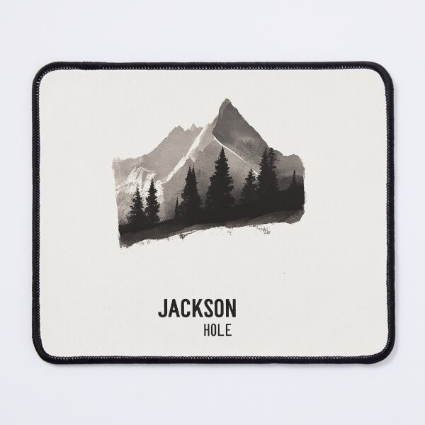 Item preview, Jackson Hole Minimalist Mountain Landscape Art designed and sold by Retro Travel Design.
