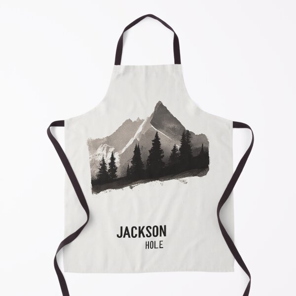 Item preview, Jackson Hole Minimalist Mountain Landscape Art designed and sold by Retro Travel Design.