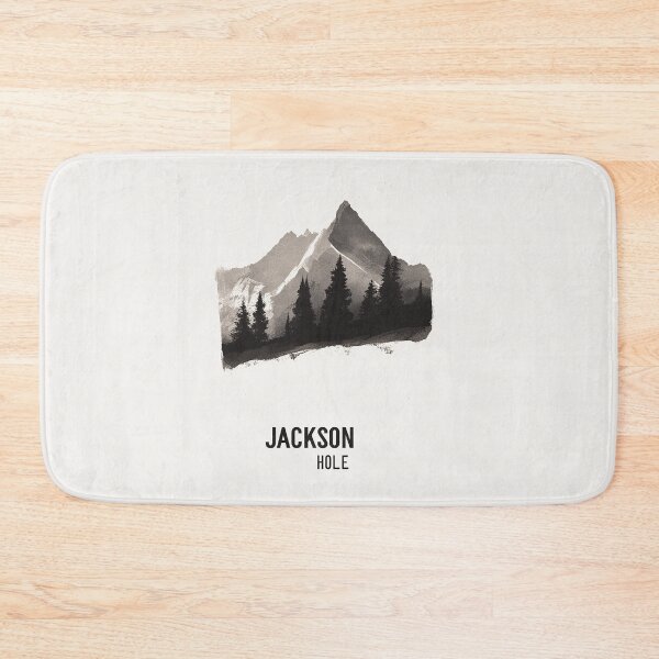 Item preview, Jackson Hole Minimalist Mountain Landscape Art designed and sold by Retro Travel Design.