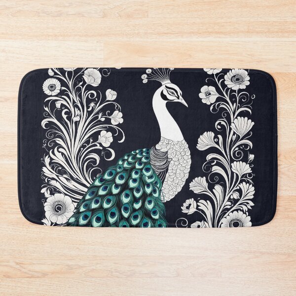 Item preview, Queen Of The Garden Peacock Amidst Flowers designed and sold by Glimmersmith.