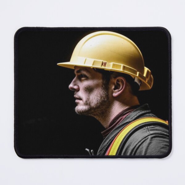 Item preview, construction worker, man, helmet, worker designed and sold by DonnaBlankaArt.