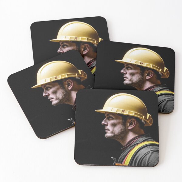 Item preview, construction worker, man, helmet, worker designed and sold by DonnaBlankaArt.