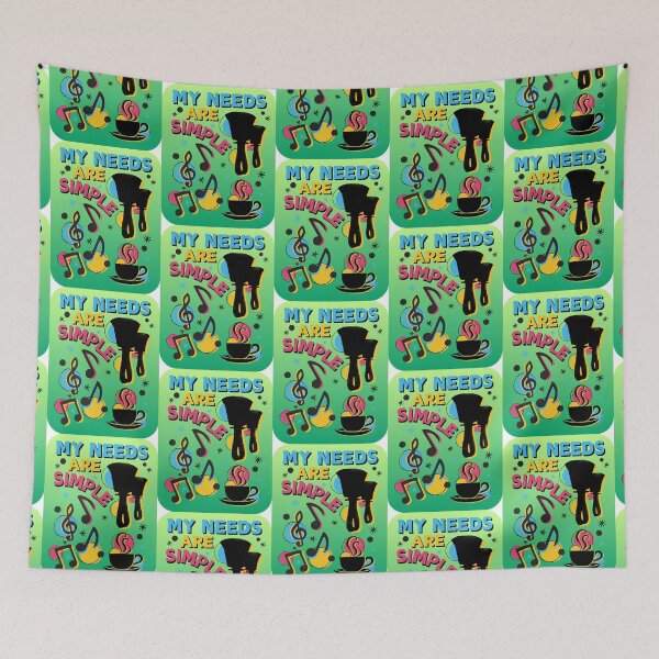 Item preview, My needs are simple - handbells, music and a hot drink designed and sold by CelticClapper.