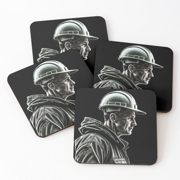 Item preview, construction worker, man, helmet, worker designed and sold by DonnaBlankaArt.