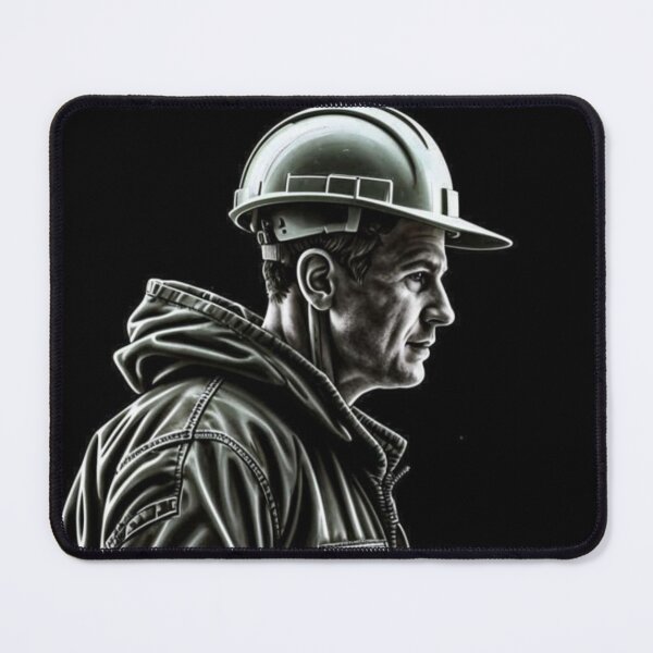 Item preview, construction worker, man, helmet, worker designed and sold by DonnaBlankaArt.