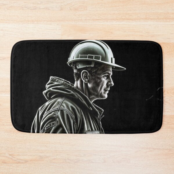 Item preview, construction worker, man, helmet, worker designed and sold by DonnaBlankaArt.