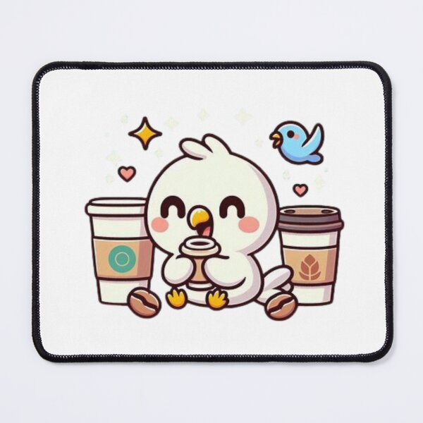 Item preview, parrot with coffee designed and sold by Eternalski.