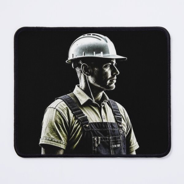 Item preview, construction worker, man, helmet, worker designed and sold by DonnaBlankaArt.