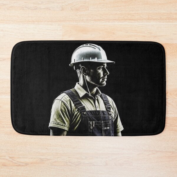 Item preview, construction worker, man, helmet, worker designed and sold by DonnaBlankaArt.