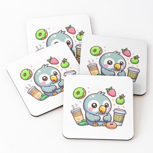 Item preview, parrot with coffee designed and sold by Eternalski.