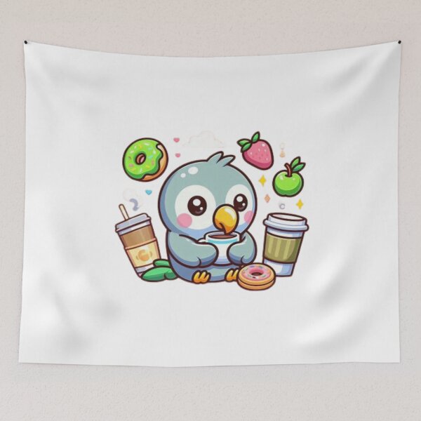 Item preview, parrot with coffee designed and sold by Eternalski.
