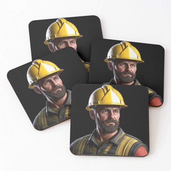 Item preview, construction worker, man, helmet, worker designed and sold by DonnaBlankaArt.