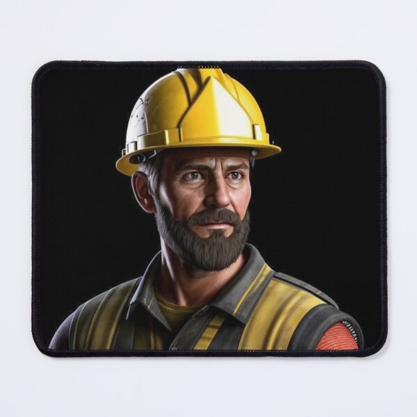 Item preview, construction worker, man, helmet, worker designed and sold by DonnaBlankaArt.