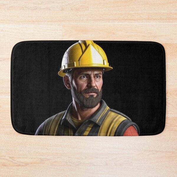 Item preview, construction worker, man, helmet, worker designed and sold by DonnaBlankaArt.