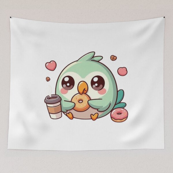 Item preview, parrot with coffee designed and sold by Eternalski.