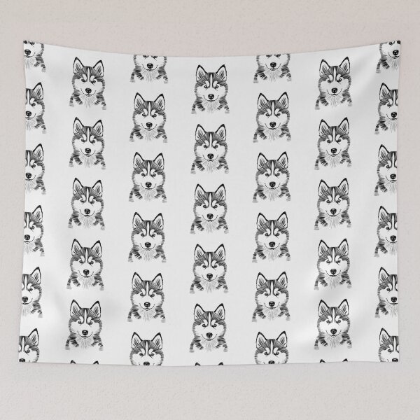 Item preview, Cute Face Siberian Husky designed and sold by FreeStyleTrend.