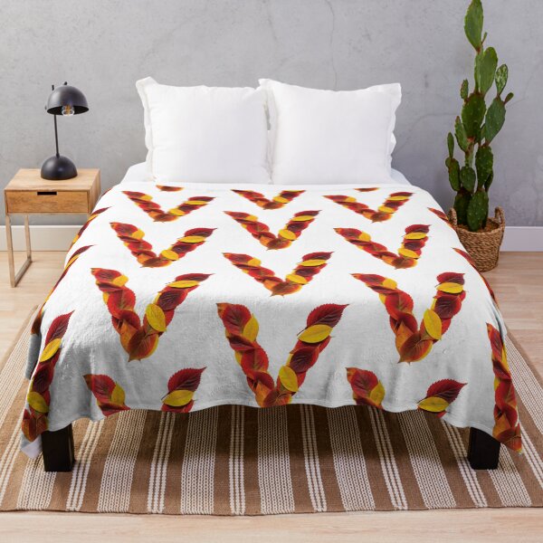 FALL LETTER V Throw Blanket
