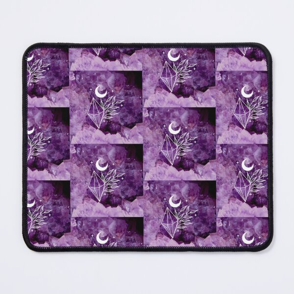 Item preview, Amethyst Cluster Purple Crystals Crescent Moon designed and sold by WildWoodlandWitch.