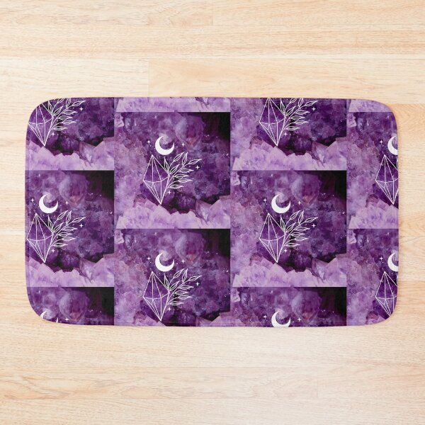 Item preview, Amethyst Cluster Purple Crystals Crescent Moon designed and sold by WildWoodlandWitch.