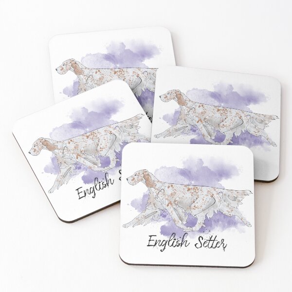 Artikelvorschau, Englischer Setter Aquarell entworfen und verkauft von Spinyflowerart.