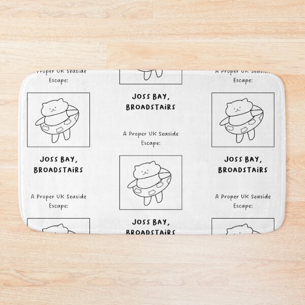 Item preview, Joss Bay, Broadstairs | A Proper UK Seaside Escape | Illustration of a Cute Cat Wearing a Float Ring designed and sold by RM-Journey.