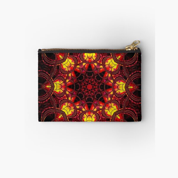 Item preview, "On the Edge of Mania" (Red Tones) - Geometric Abstract Mandala   designed and sold by Leah McNeir.