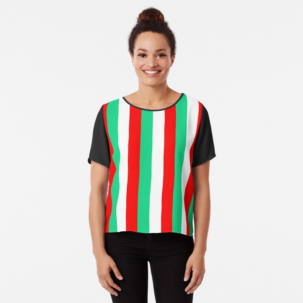 Red, Green and White Stripes Graphic T-Shirt for Sale by inoursociety