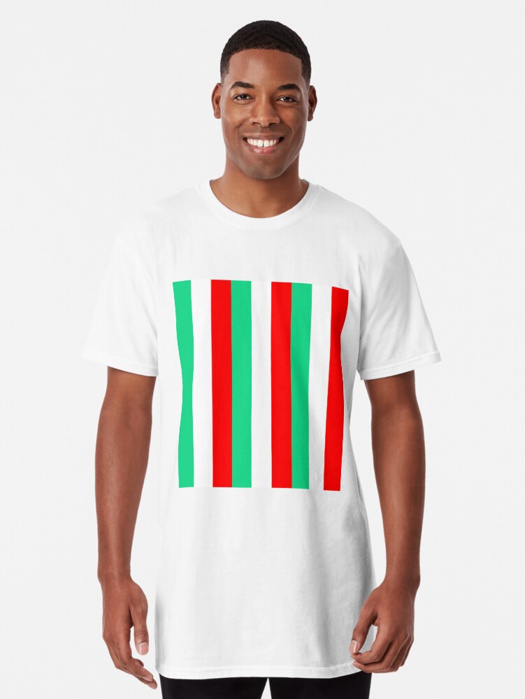 Red, Green and White Stripes Graphic T-Shirt for Sale by