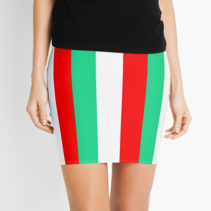 Red, Green and White Stripes Graphic T-Shirt for Sale by