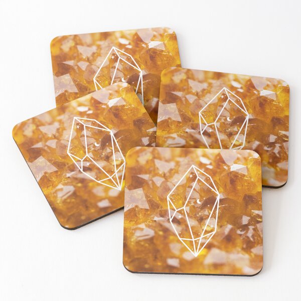 Item preview, Yellow Orange Crystals Citrine Cluster  designed and sold by WildWoodlandWitch.