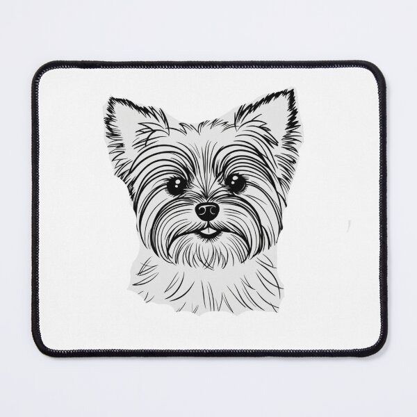 Item preview, Happy Yorkshire Terrier Dog Art designed and sold by FreeStyleTrend.