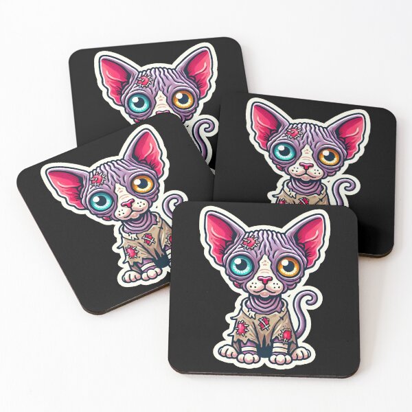 Item preview, Cute Zombie Cat in Halloween costume - Sphynx kitty Trick-or-treat! designed and sold by Rodim91.