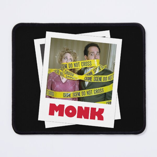Item preview, Mr. Monk Detective Adrian Monk Sharona Fleming black T-shirt designed and sold by My Favorite Store.